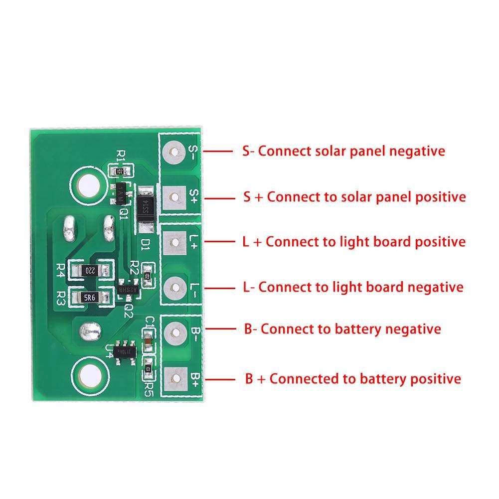 Solar Lamp Controller Module for Solar Lamp Night Light Controller Module Control Circuit Board with Switch 4
