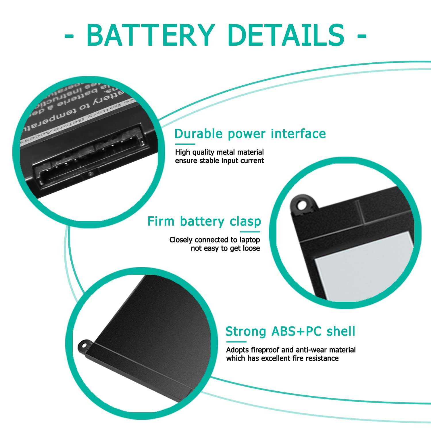 Yongerwy 33YDH Laptop Battery Compatible for Dell 13-7353 17-7000 17-7773 17-7778 17-7779 15-7577 15GD 15PD 15PR 17PD Latitude 14 15 3490 3580 3590 fits PVHT1 DNCWSCB6106B 15.2V 56WH 3