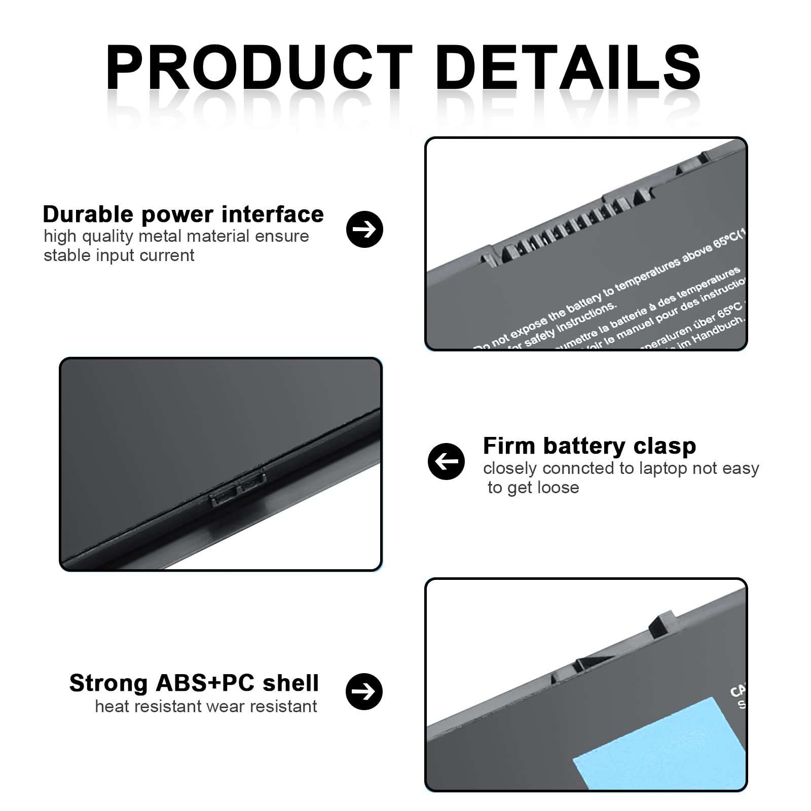 IEFUU New Replacement Laptop Battery for Dell Latitude E7440 E7450 E7420 Battery fit 451-BBFV 3RNFD G0G2M PFXCR T19VW 34GKR 0909H5 0G95J5 E225846 Notebook Battery 3