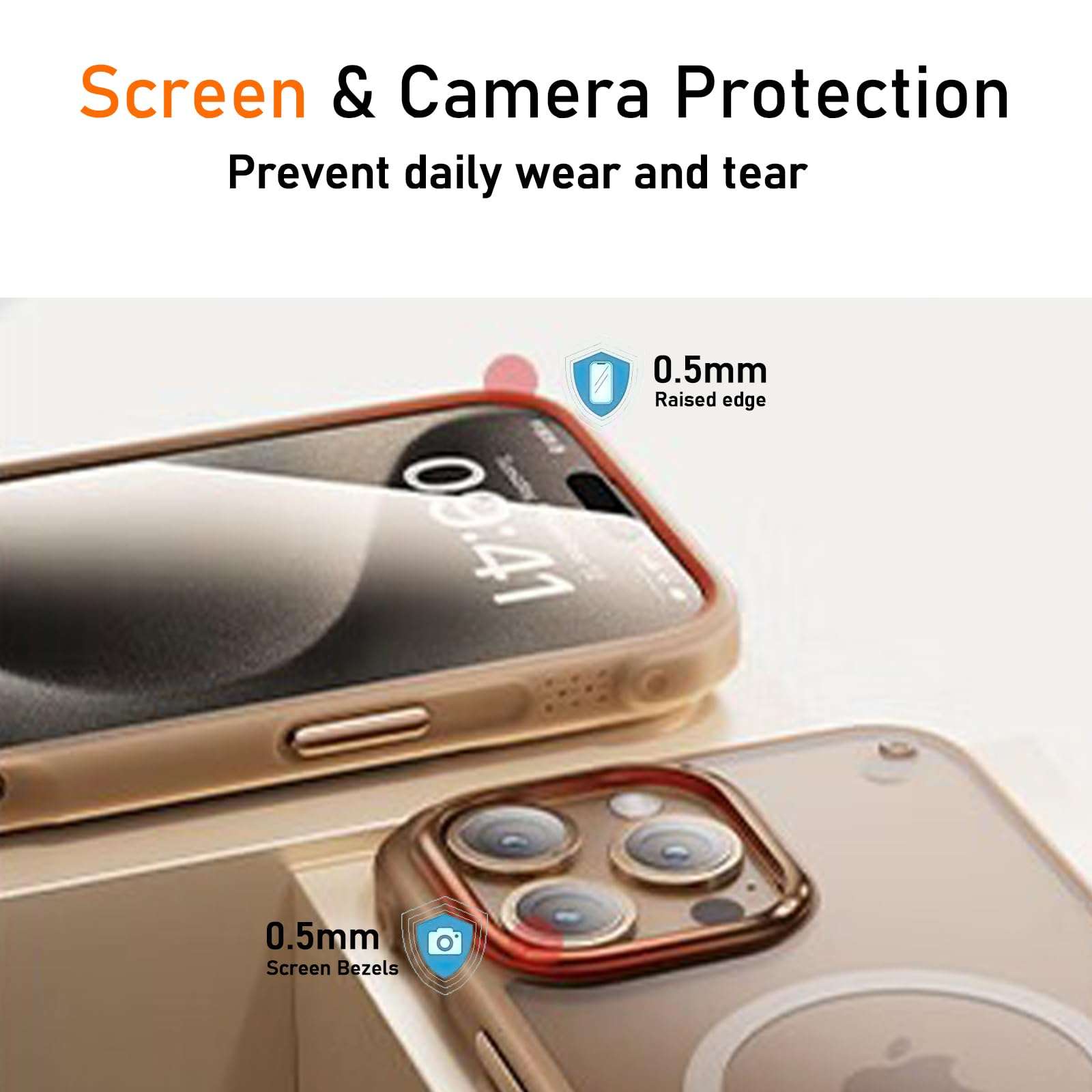 Case for iPhone 16/16 Plus/16 Pro/16 Pro Max, [Frosted Series] Compatible with MagSafe, Grip Sides, Translucent Matte Texture, Protective Shockproof Bumpers,Black,16 5