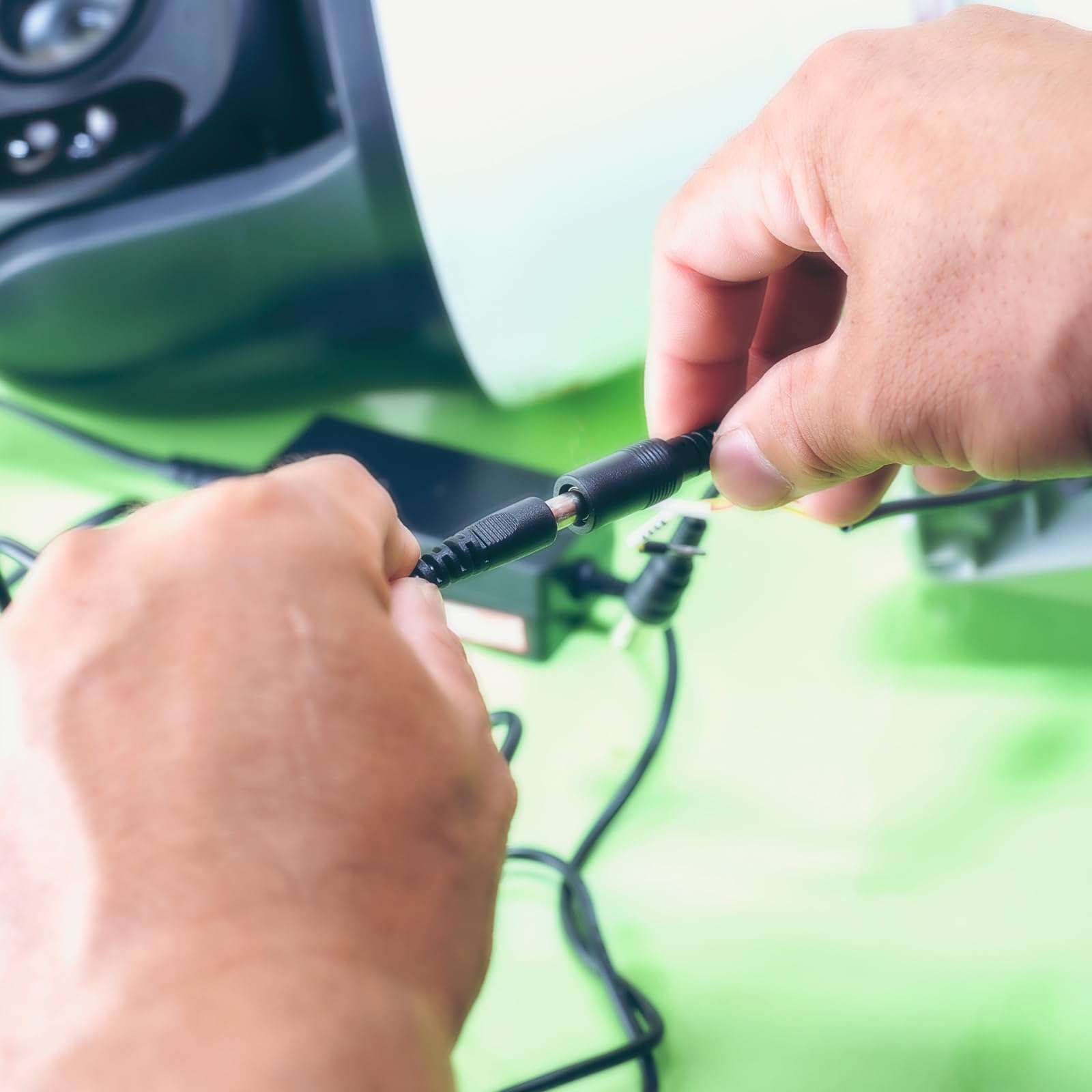 MECCANIXITY 2pcs DC Male Power Adapter Connector, 4.0mm x 1.7mm DC Power Jack Plug Adapter 1.46 Inch for PC, Laptop, Toy, Cellphone, Electronic Devices 6