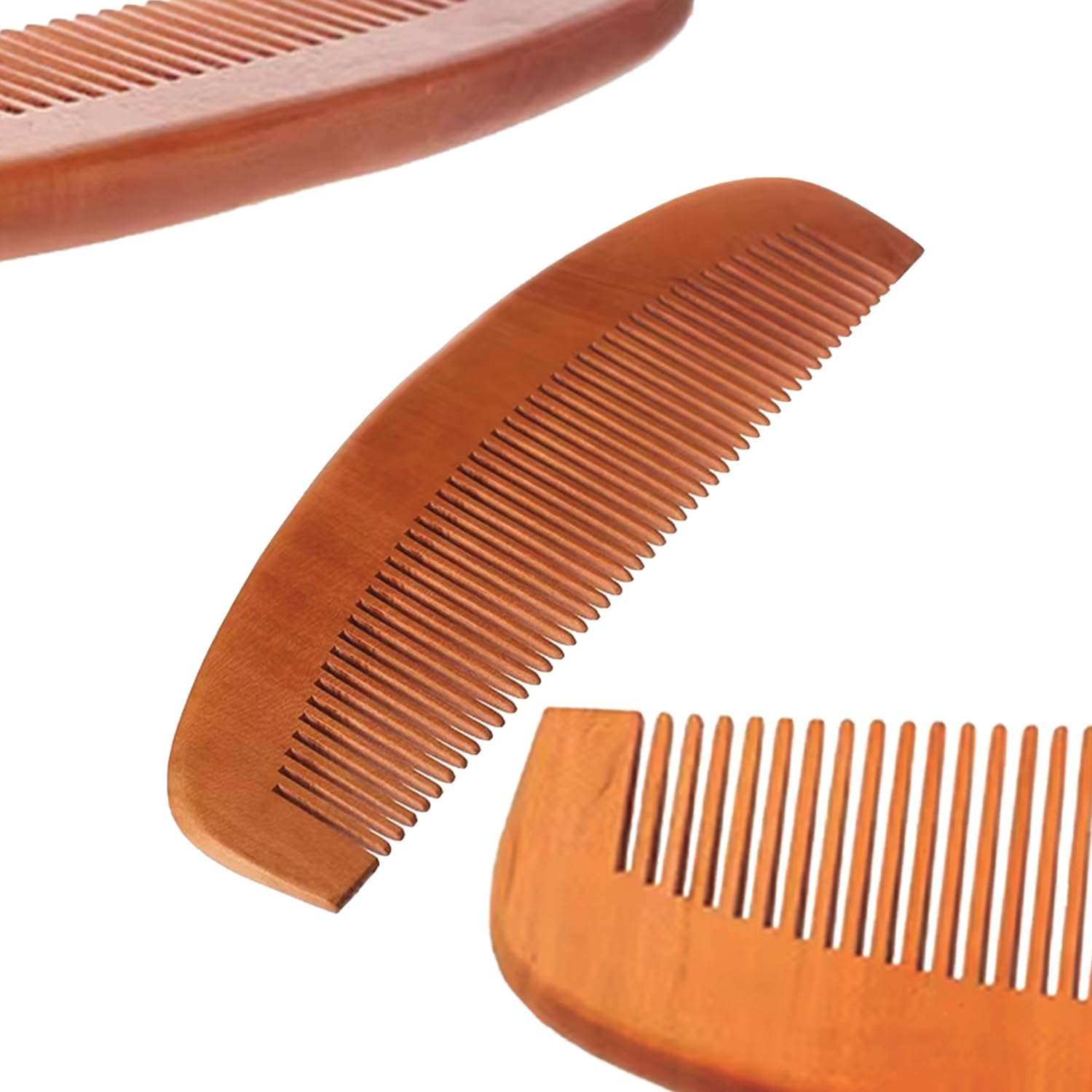 TEMPERIA (1 pcs) Kachi Neem Wooden Comb for Women & Men Hair - Wide Tooth Comb for Tangle Free Curls, Healthy Scalp, Hair Growth, Hairfall & Dandruff Control - Premium & Ergonomic Design (MN01) 1