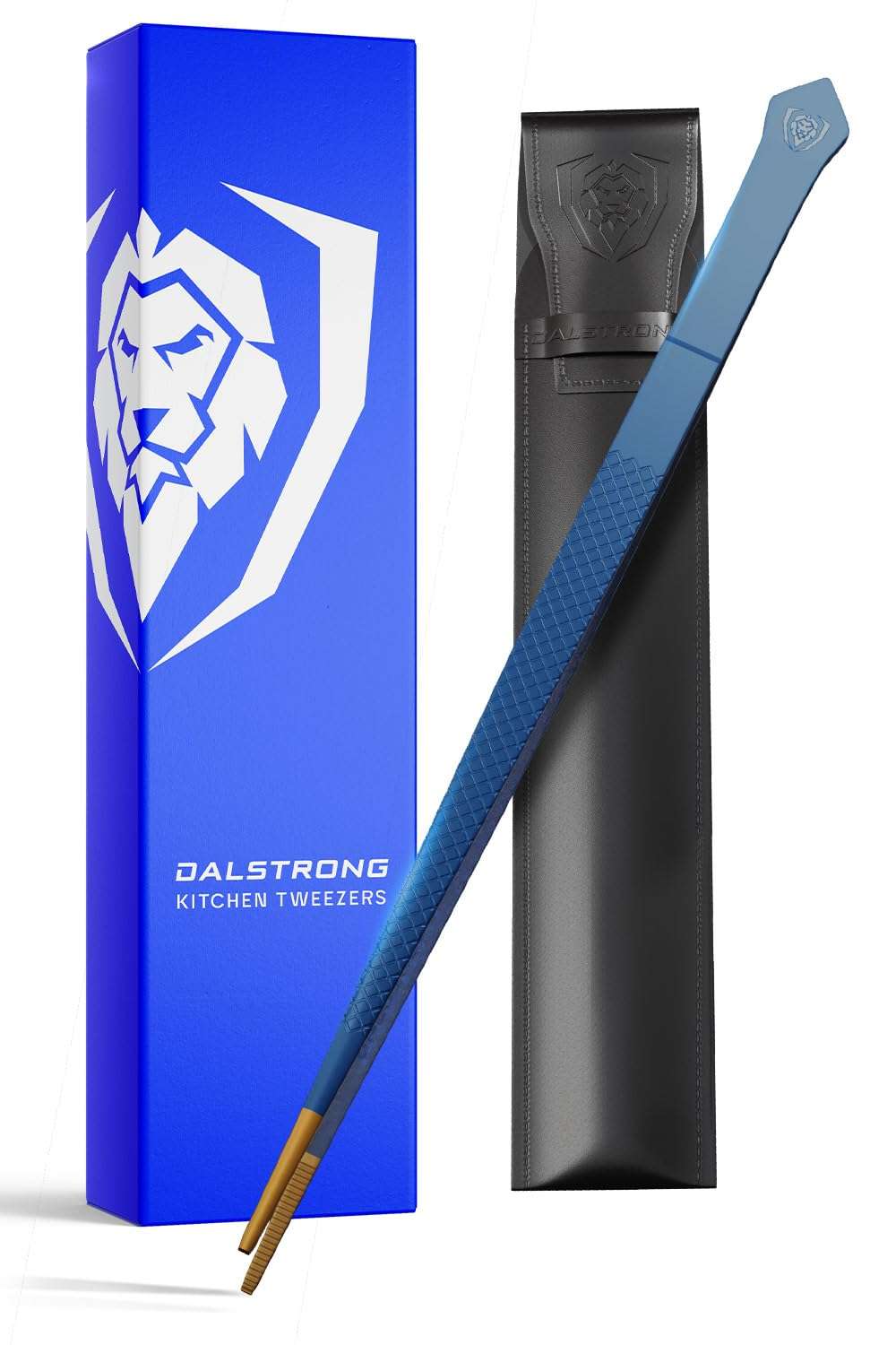 Dalstrong Chef Tweezers Professional Kitchen Tongs-10 high-precision Tweezer Tongs for Cooking - Stainless Steel Blue w/vTitanium Coating-BBQ, Plating, Multi-use 1