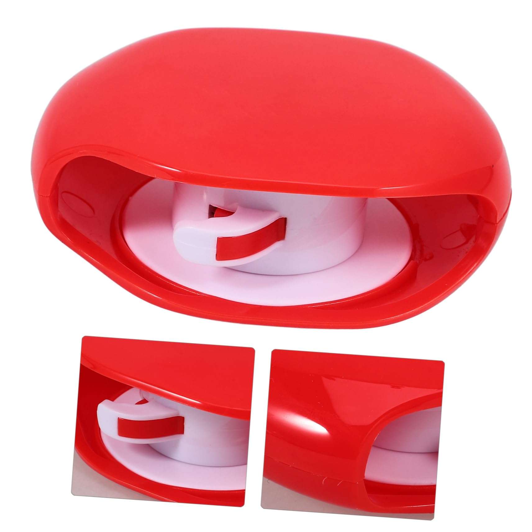 QUMIIRITY 3pcs Roll Earphone Cable Wire Auto Cable Winder Earbuds Case Holder Automatic Rope Winder Headset Stand Cord- Headphone Organizer Cord Holders Data Cable Headphones Stand Red 3