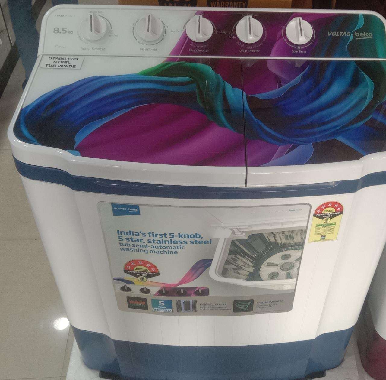 8.5 kg Semi-Automatic Top Loading Washing Machine 1