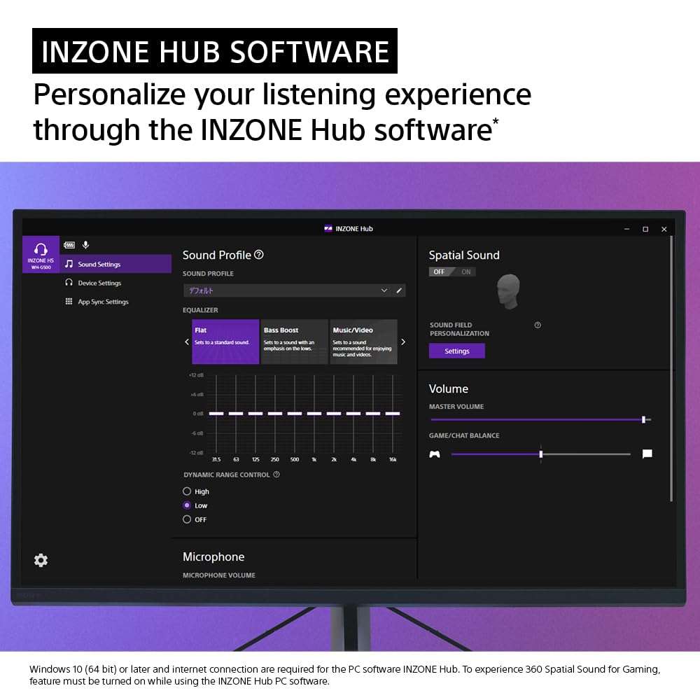 Sony INZONE H5 Wireless Gaming Headset, 360 Spatial Sound, Works with PC, PS5, 28 Hour Battery, 2.4Ghz Wireless and 3.5mm Audio Jack, WH-G500 Black 5