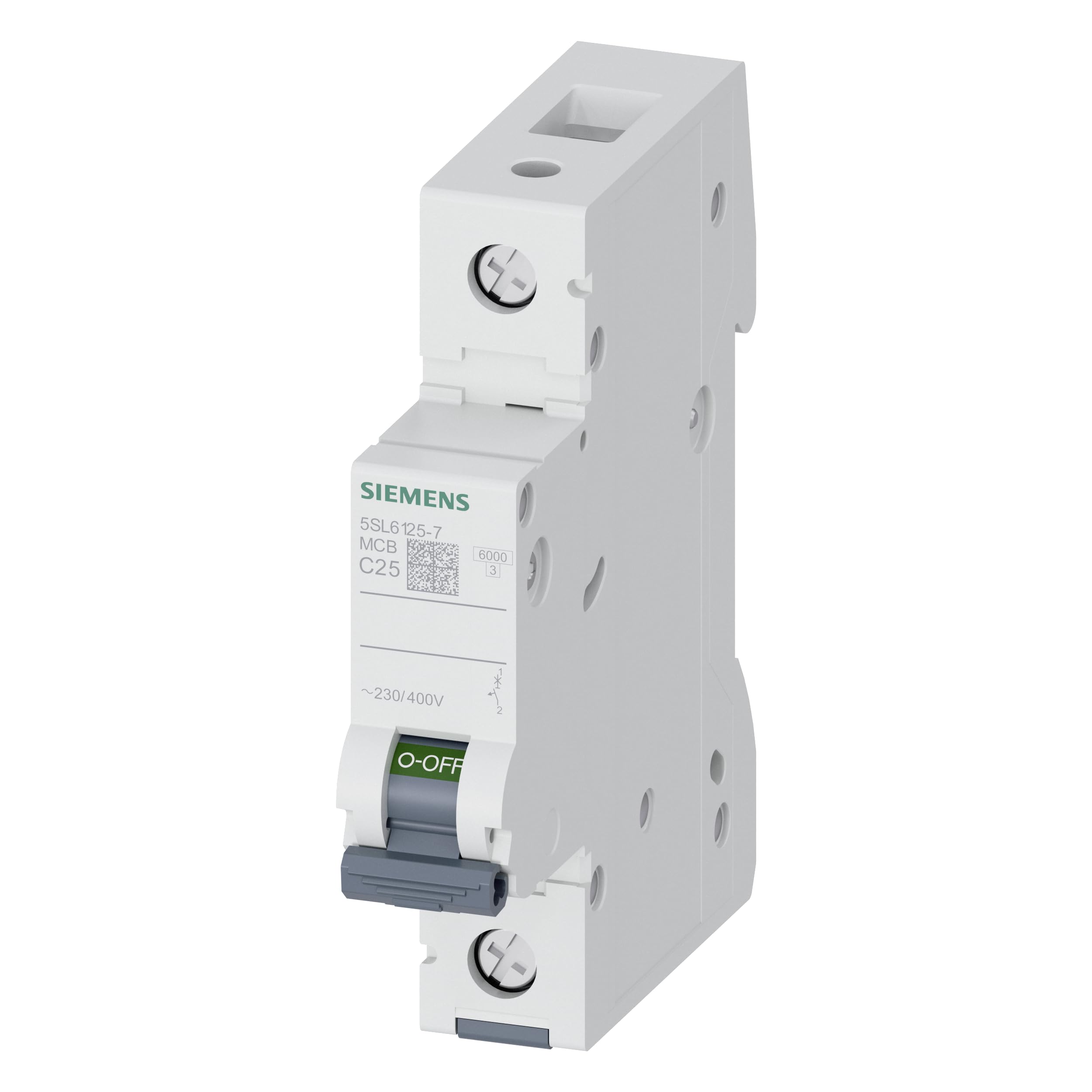 Siemens 25A 1 Pole Miniature Circuit Breaker (5SL61257RC, White)