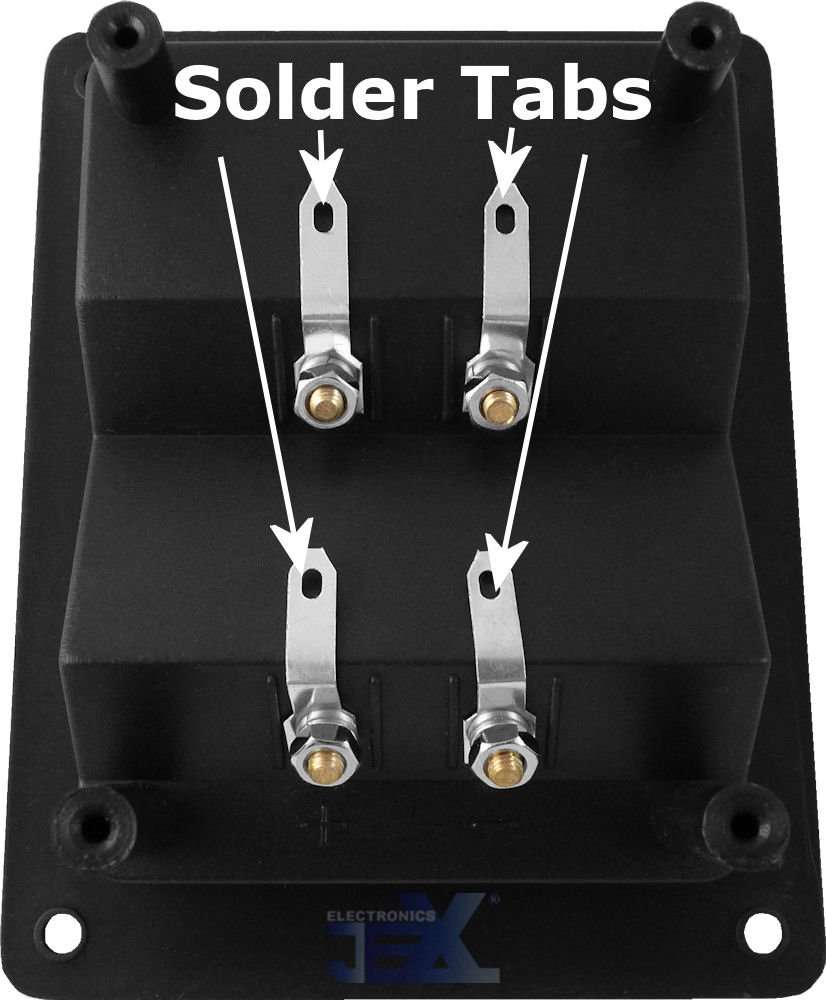 Jex Electronics Square Recessed Twin Speaker Quad 4X Gold Plated Terminal Solid Metal Binding Post Plate for sub-woofer 4