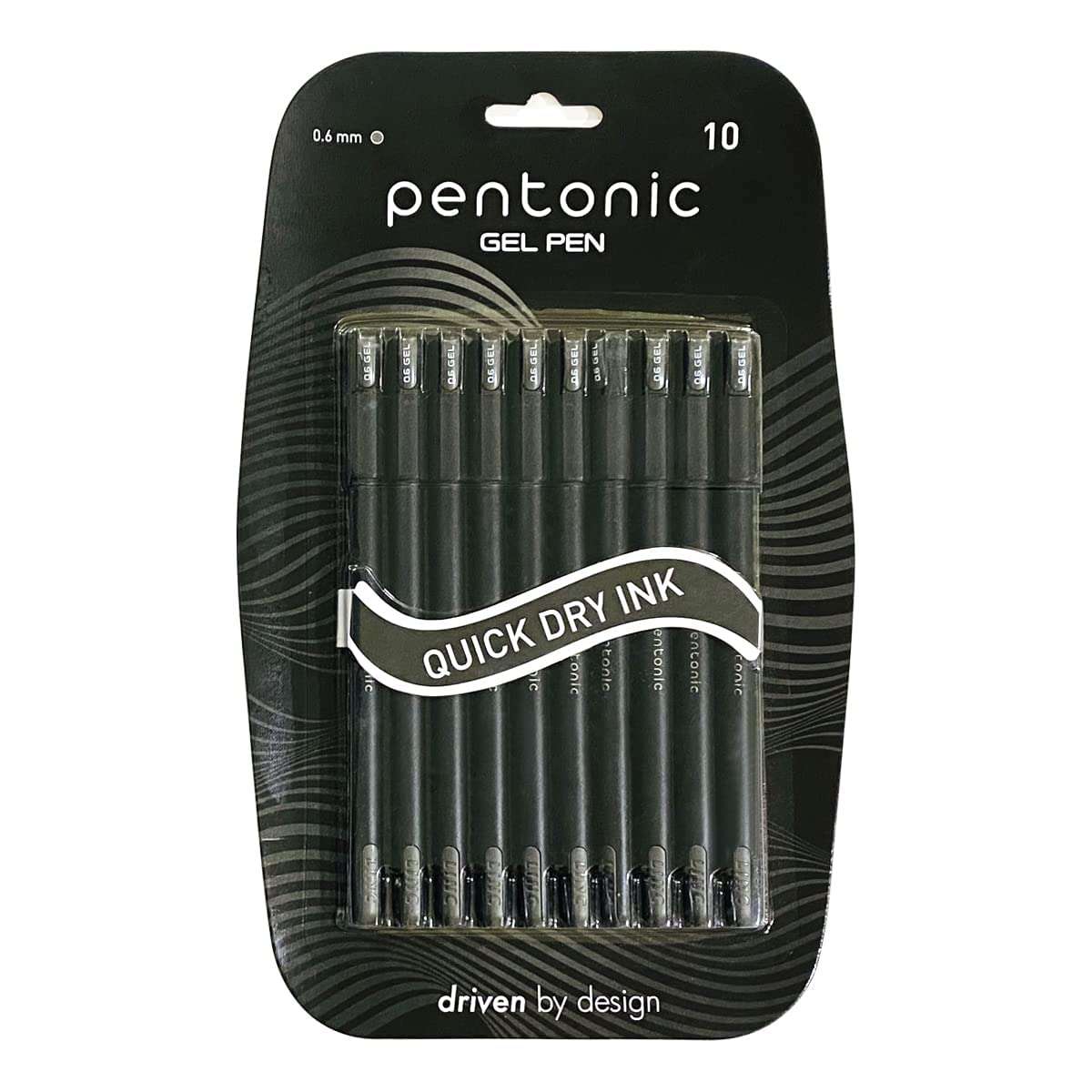 Pentonic Gel Pen Refill (0.6 mm, Pack of 10 x 8 Box, Black Ink) & Pentonic LINC 0.6 mm Gel Pen - Blister Pack of 10, Black Ink 6