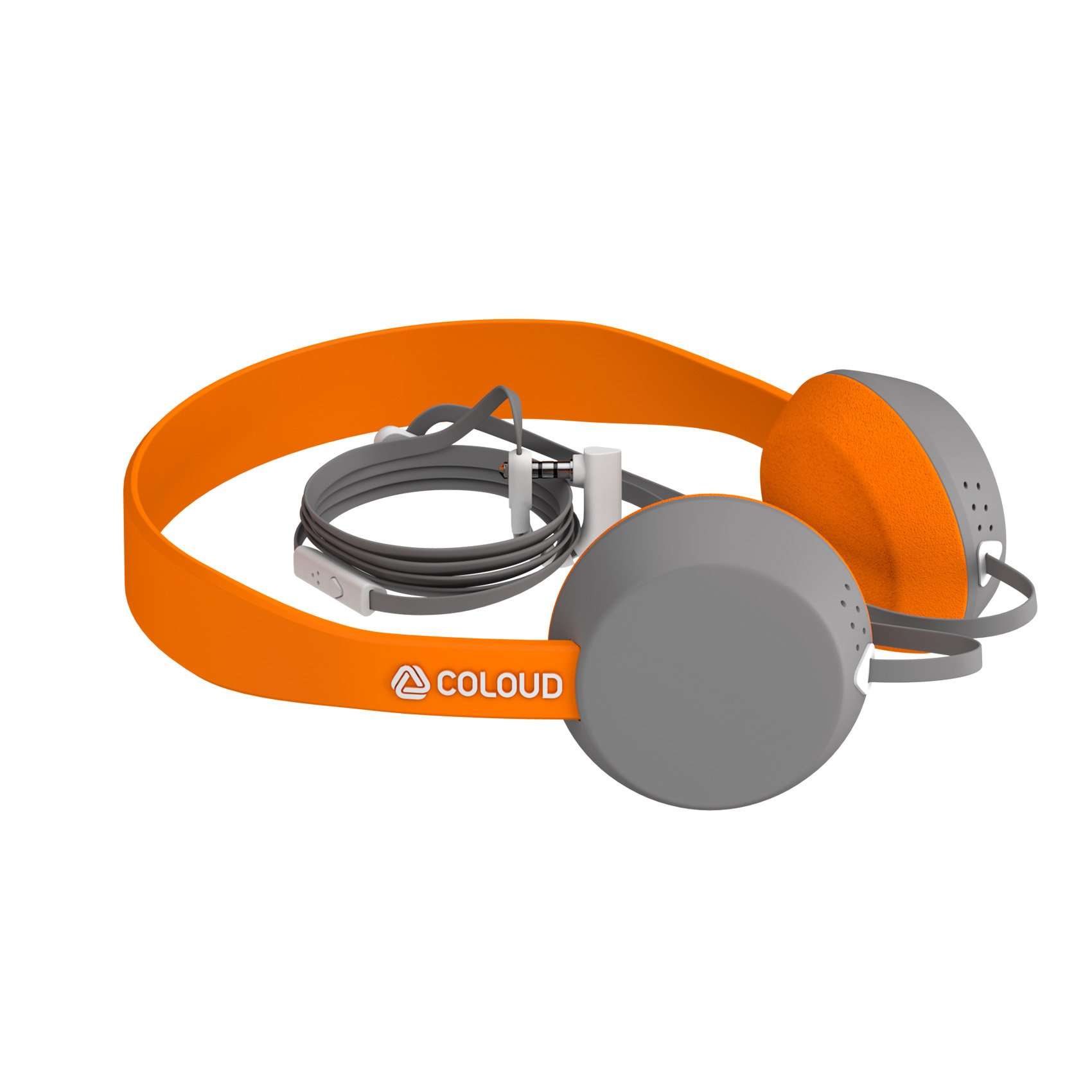 Coloud Knock On-Ear Headphones, Grey/Orange (4090643) 3
