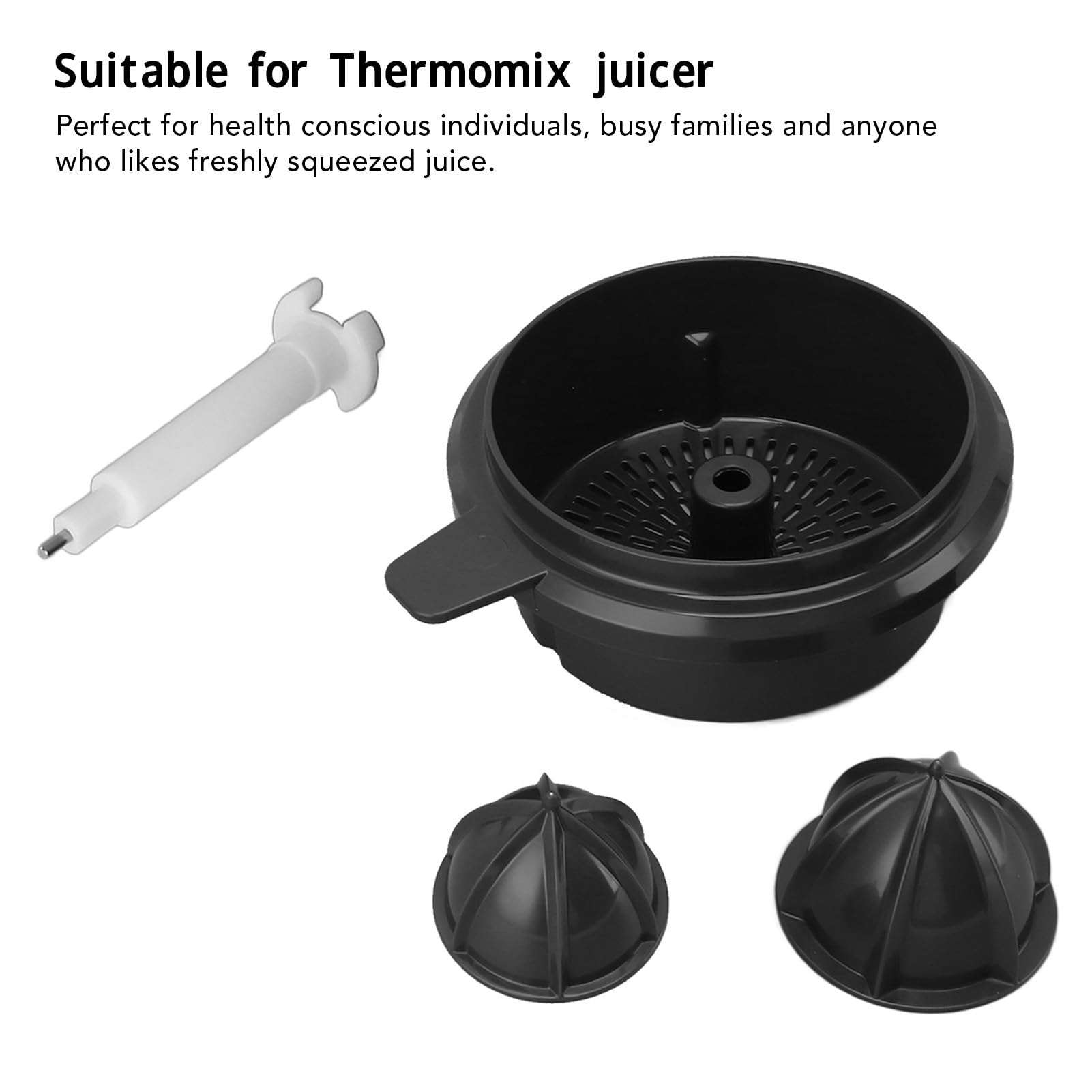 Juicer Orange Press Strainer Basket Kit with Press Cone ABS Plastic Juicing Machine Parts Accessories Compatible for Thermomix 3