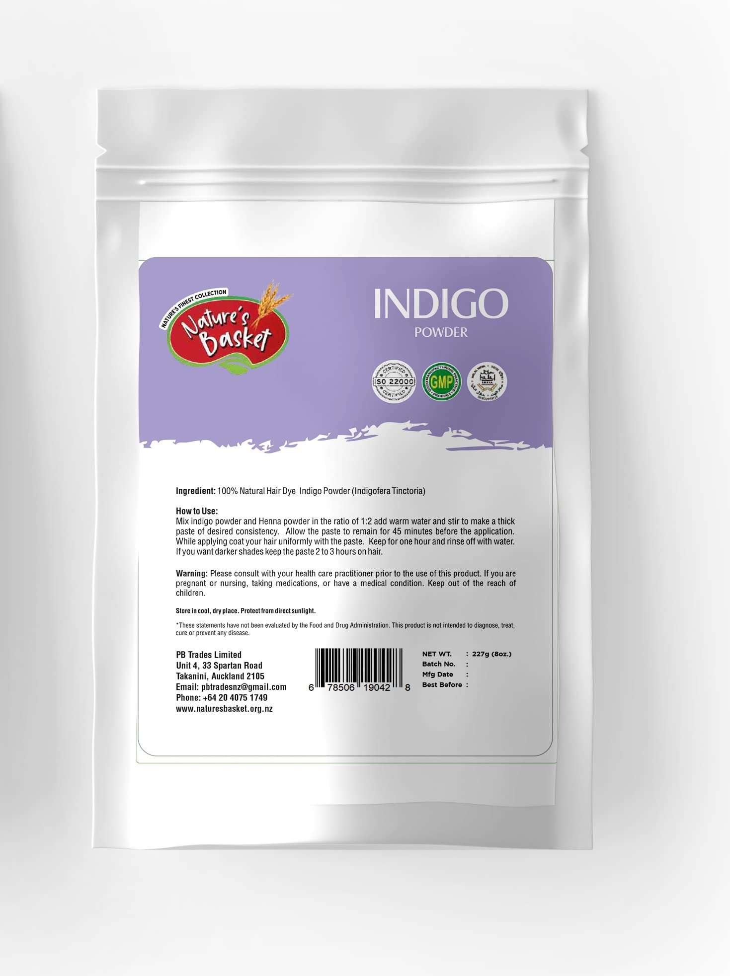 Nature's Basket Indigo Powder, (227g) 3