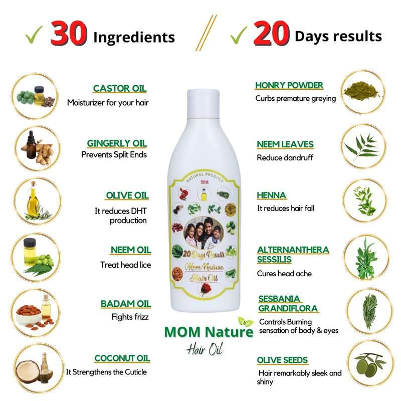 MOM NATURE HAIR OIL Handcrafted Oil for Hair 5