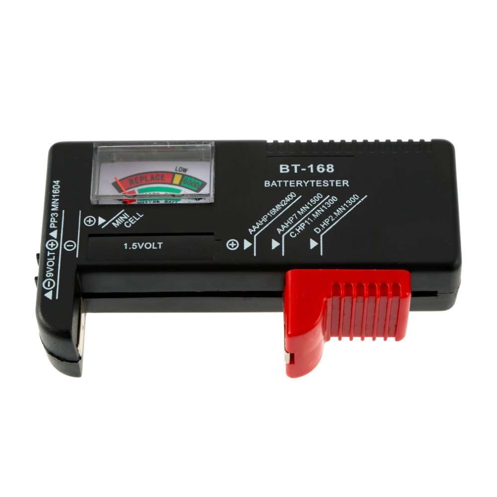 Cotchear Universal Digital Battery Tester Volt Checker for AA AAA C D 9V 1.5V Cell and Button Cell Batteries AA AAA C/D 9V Volt BT-168 Checker Pointer Battery Tester 2