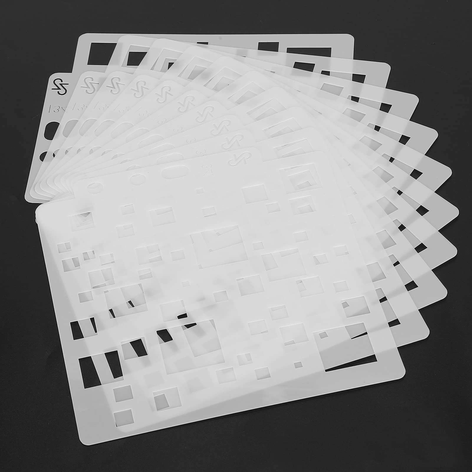 Mandala Templates, Painting Drawing Stencils Cutting Art Craft Supplies 5x5.5in Reusable for Wall for Scrapbooking 5