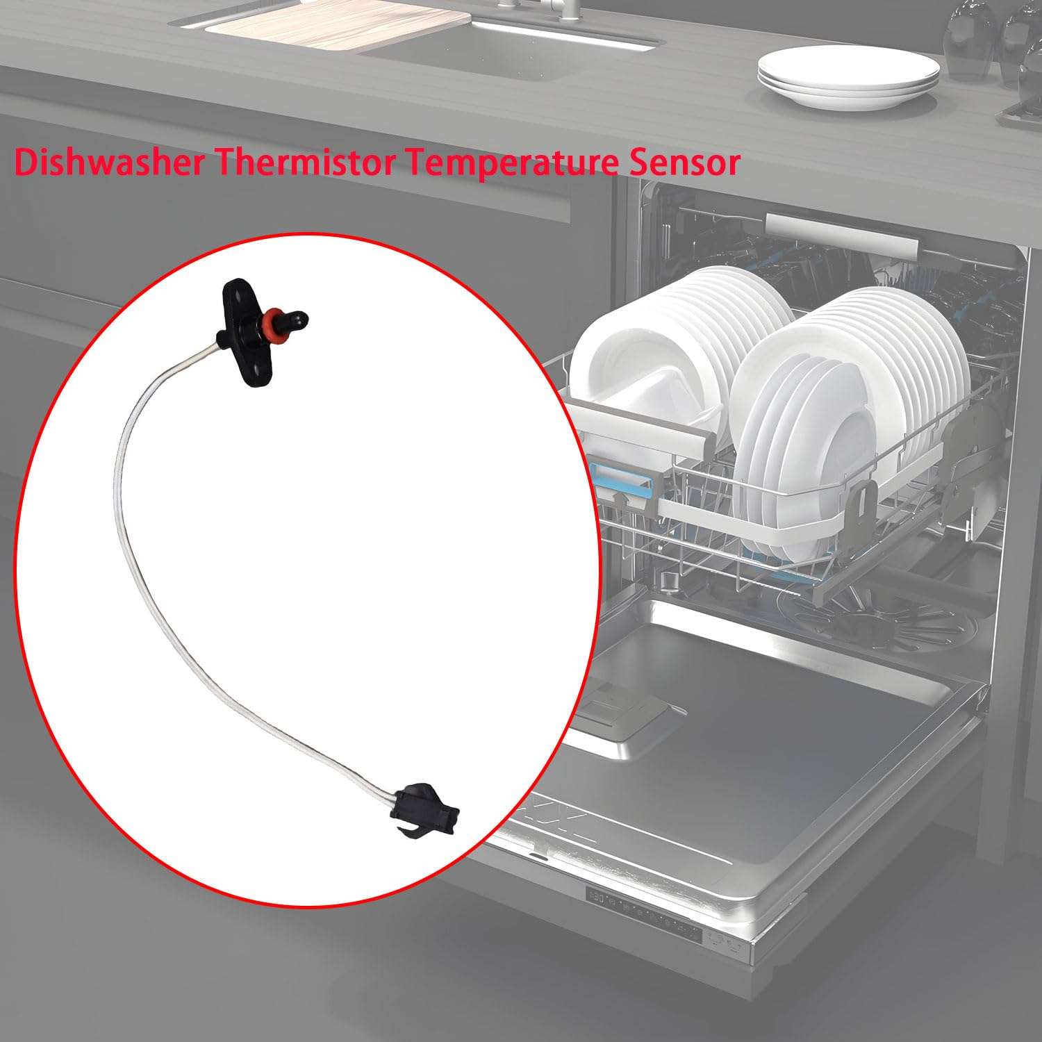 DongJinK Dishwasher Replacement Thermistor Temperature Sensor DD81-02152A Compatible with Samsung DW80N3030US DW80N3030UW DW80R2031US DW80M2020US Compatible with Whirlpool W10567618 3
