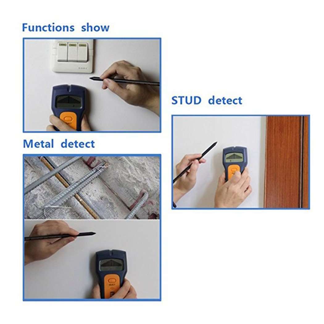 XWB Handheld 3 in 1 Stud Finder Wood Metal and AC Live Wire Detector TS79 Wall Detector Voltage Density Detection 4
