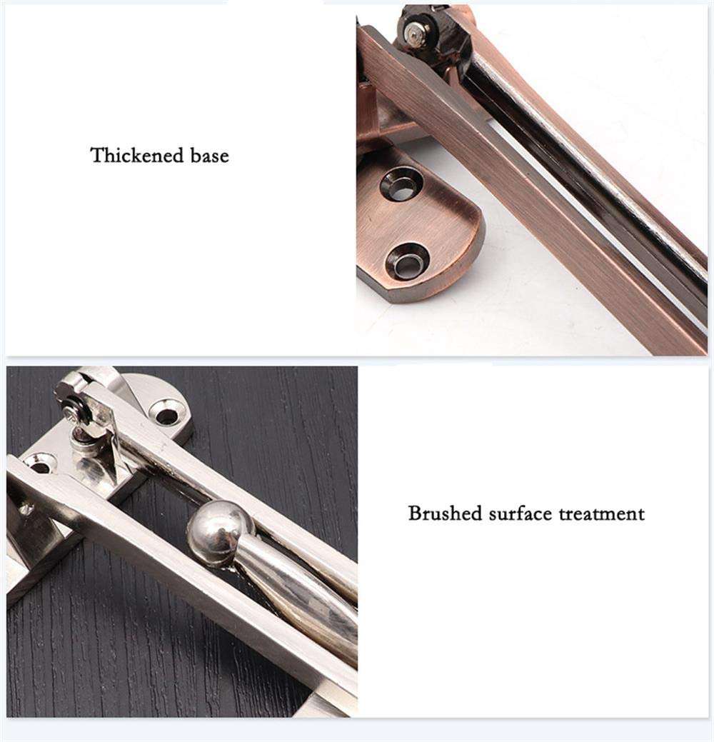 MaiSung Latch Swing Bar Lock,Heavy Duty Lock Chain,Door Lock Latch for Kids Safety,silver 4