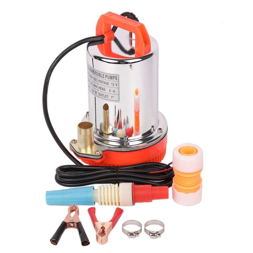 SHYLIYU Submersible Pumps DC 12V Farm & Ranch Solar Submersible Water Pump 130W 1 inch Outlet Solar Powered Deep Well Water Pump 3
