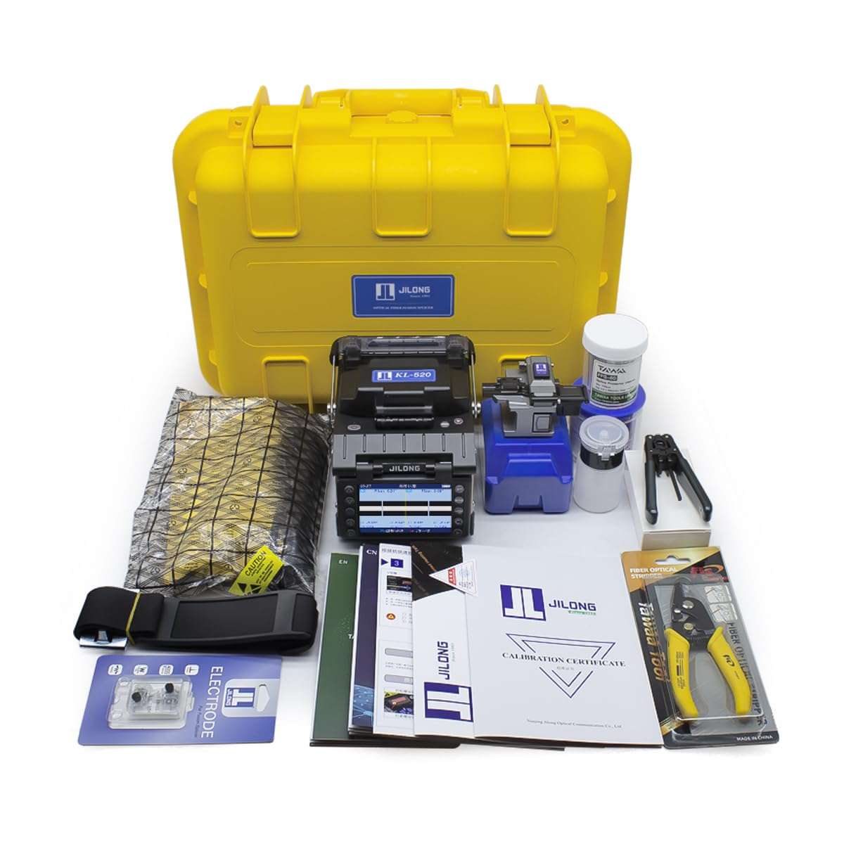 KL-520 Auto Fiber Splicer: 8s/18s Speed, 0.01dB Loss, 3-in-1 Holder for Single/Multi Mode 1