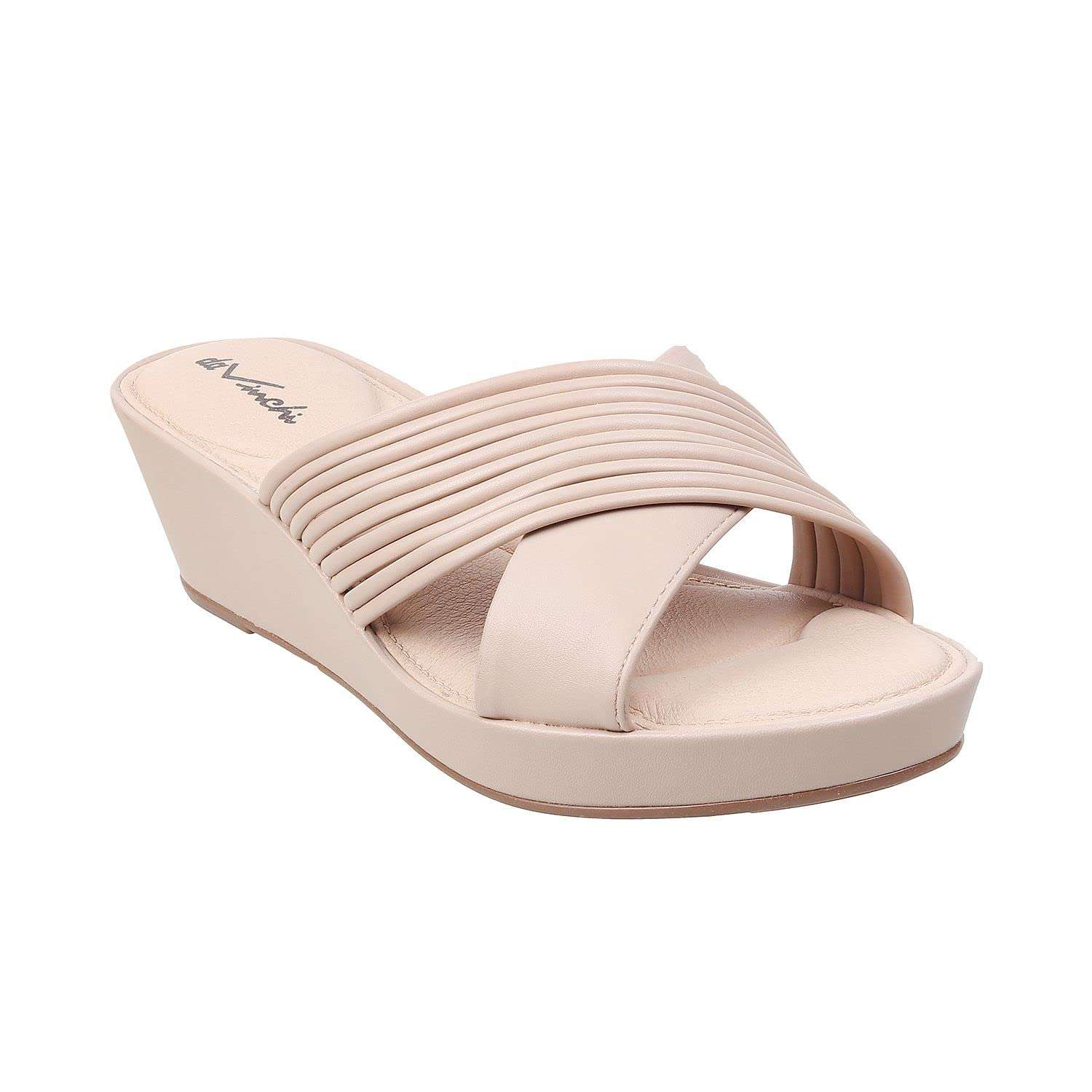 Metro Womens Synthetic Beige Slip Ons (Size (8 UK (41 EU)) 3