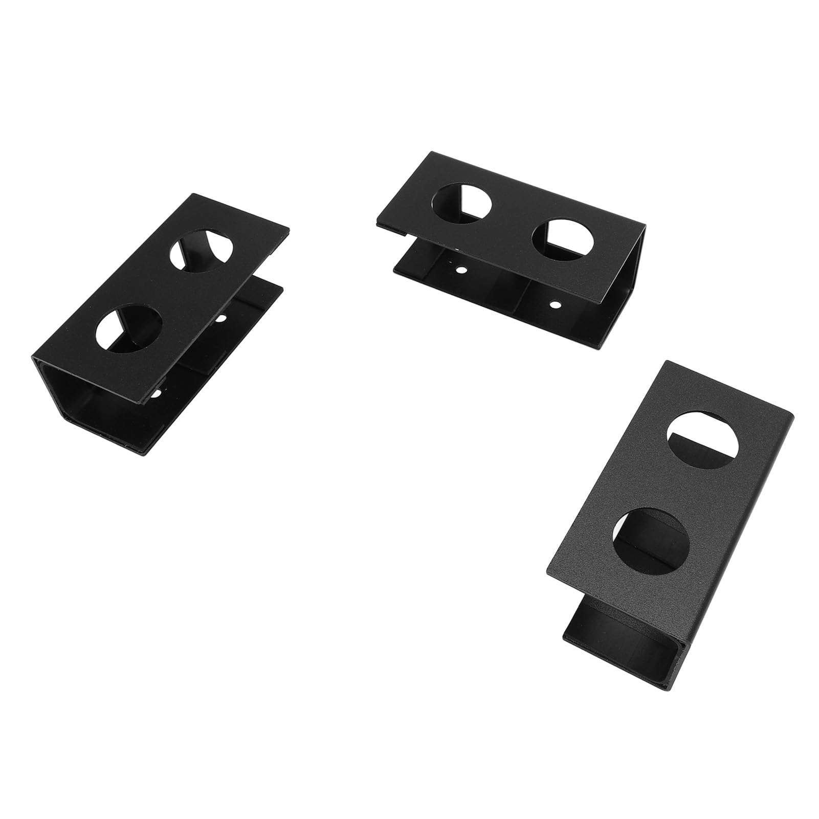 Under Desk Laptop Mount, Aluminum Alloy Silver Under Desk Shelf Holder with Anti Scratch Silicone Pad for Laptop TV Box 5