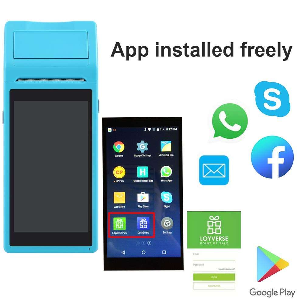 4G LTE POS Q1 Smart Device Android POS Terminal with Printer 4