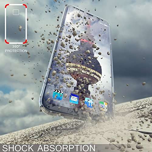 NALIA 360 Degree Case Compatible with Samsung Galaxy S8, Protective Silicone Full Cover Front & Back Mobile Phone Bumper with Screen Protector, Ultra Thin Shockproof Complete Coverage - Transparent 3