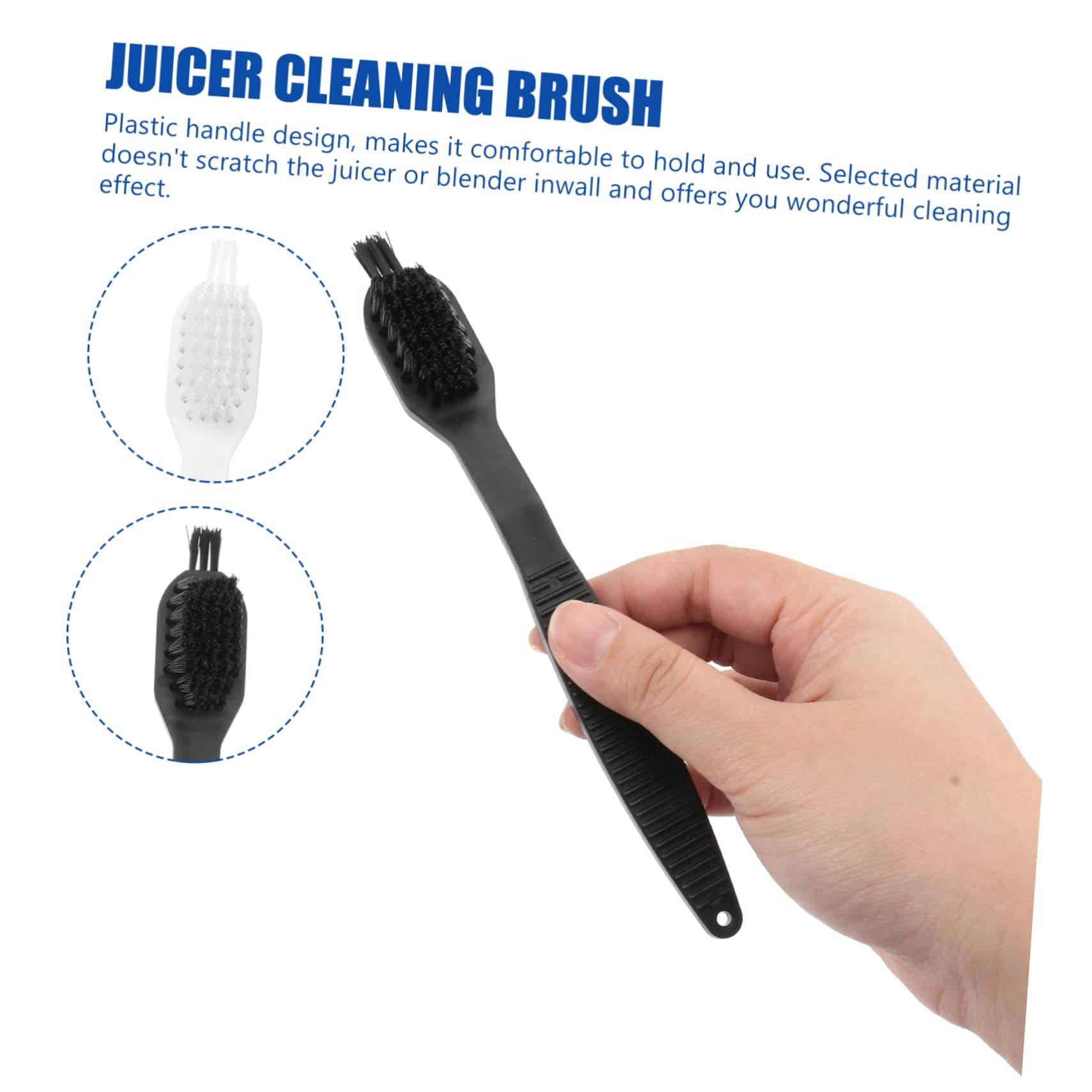 HOLIDYOYO 10pcs Kitchen Cleaning Brush Set Dish Scrubber for Kitchen Gadget Black Bristle Brush 5