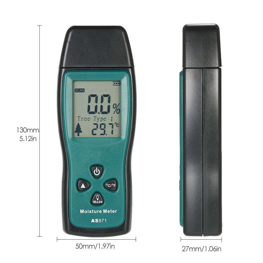 WZCUICAN Moisture Meters Wood Moisture Meter Humidity Tester Timber Damp Detector Paper Digital Moisture Meter Test Wall Moisture 2
