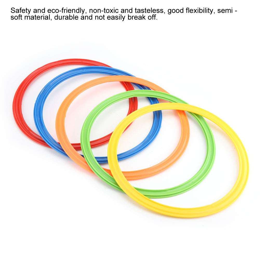 Tbest 5Pcs Jumping Rings, Kids Jump Rings Game Children Jumping Game Playing Activity for Children Children's Outdoor Entertainment Supplies Hopscotch Rings Poly Hopscotch Hopscotch Rings 4