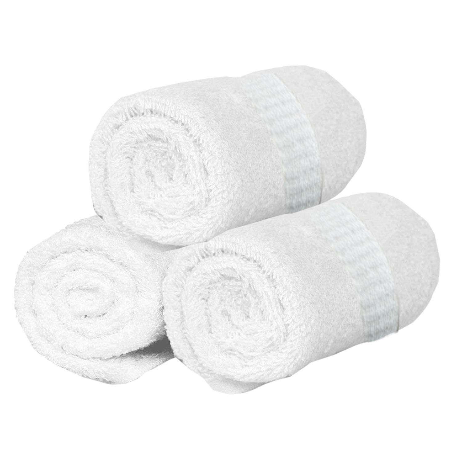 Heart Home Cotton 400 GSM 3 Pieces Face Towel Set 14x21” (White) - CTHH8670 1