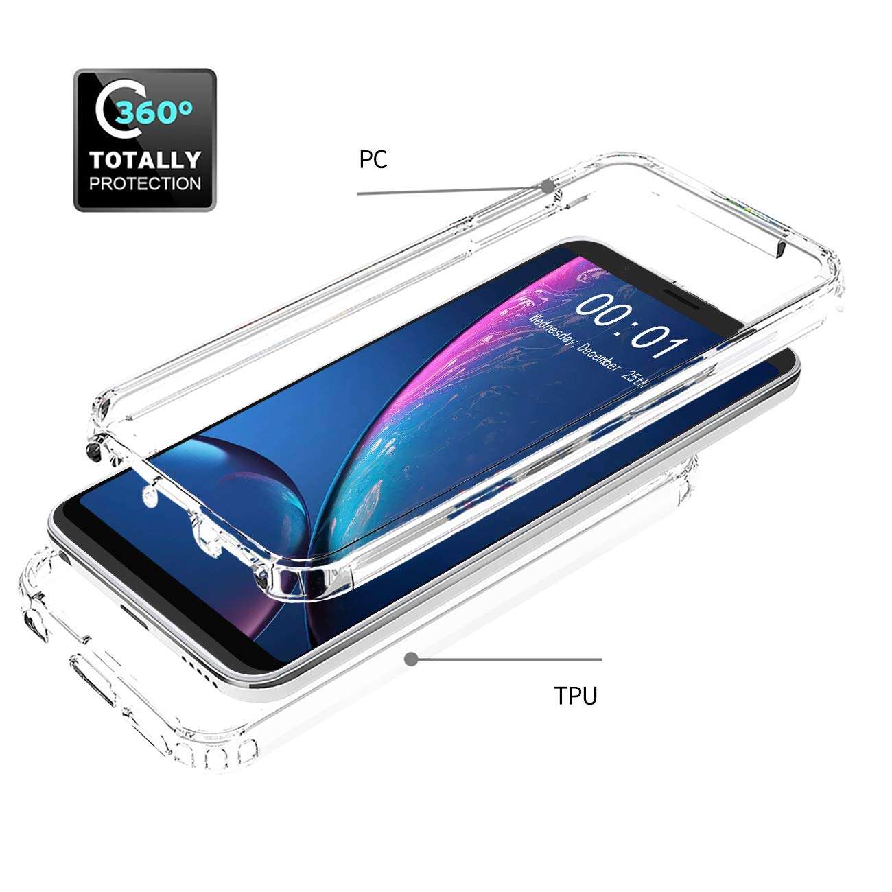 Galaxy A10E Case,Galaxy A20E Case,Amook Shockproof Hybrid Clear Dual Layer Hard PC+Soft TPU Bumper 2 in 1 Protective Case for Android Samsung Galaxy A10E/A20E 5.83 Inch-You are My Sunshine Sunflower 3