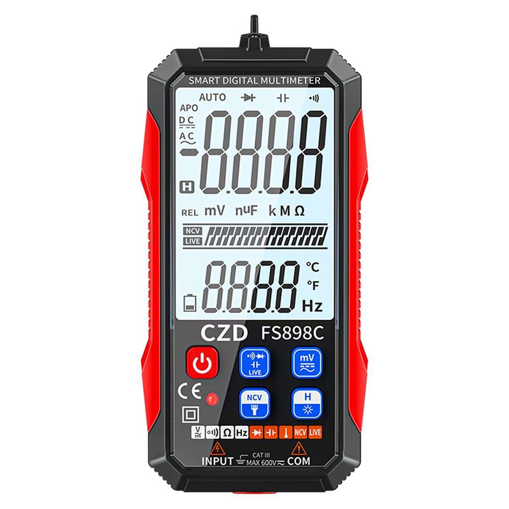 Digital Multimeter TRMS 6000 Counts Multimeters For Smart Intelligent Measures Voltage Current Resistance Continuity Digital Multimeter Digital Multimeter Trms 6000 Digital Multimeter Autoranging Ncv 1