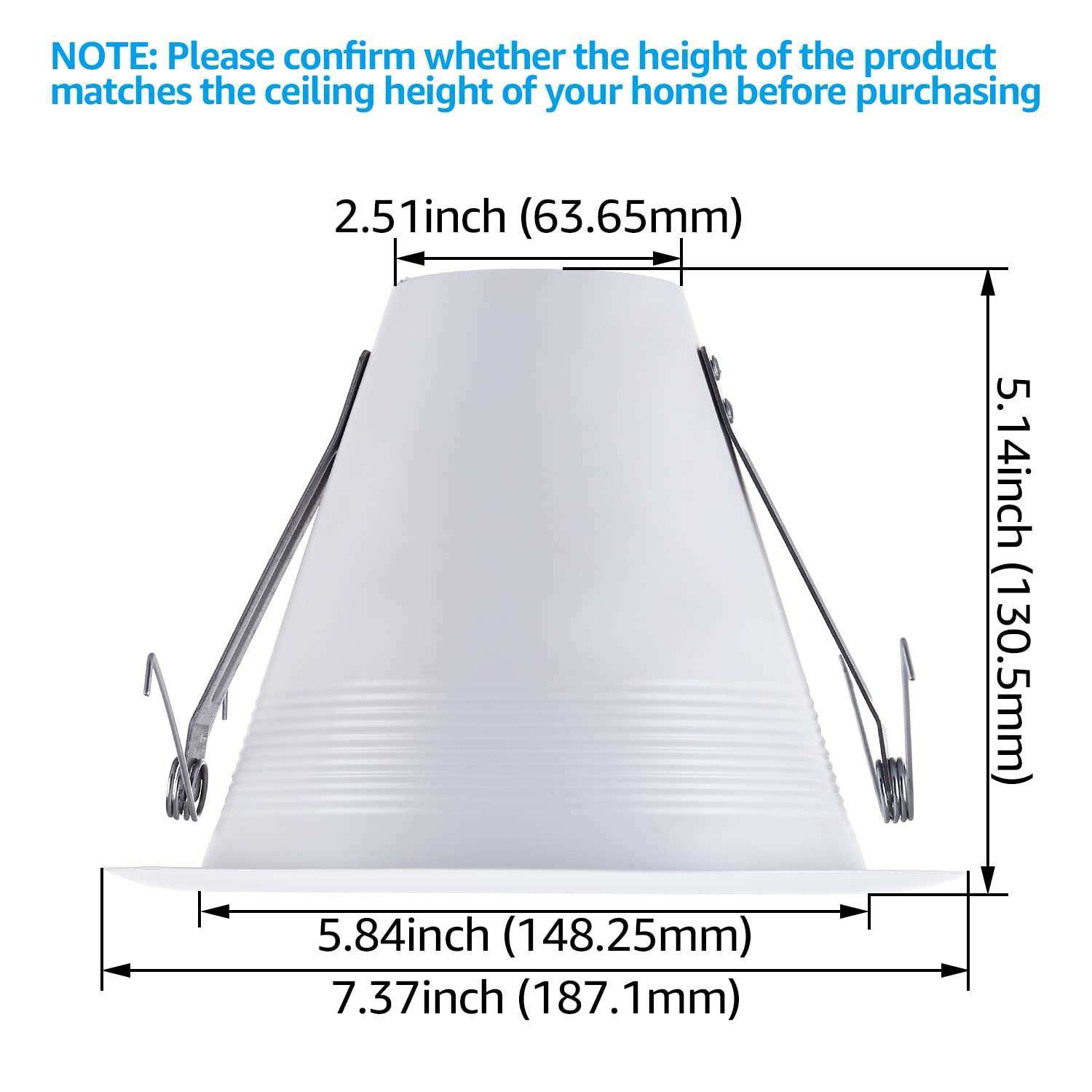 TORCHSTAR 6 Inch Recessed Can Light Trim Bundle PAR38 LED Flood Light Bulb, 12-Pack White Air Tight Baffle Trim, White & 6-Pack PAR38 LED Flood Light Bulb 5