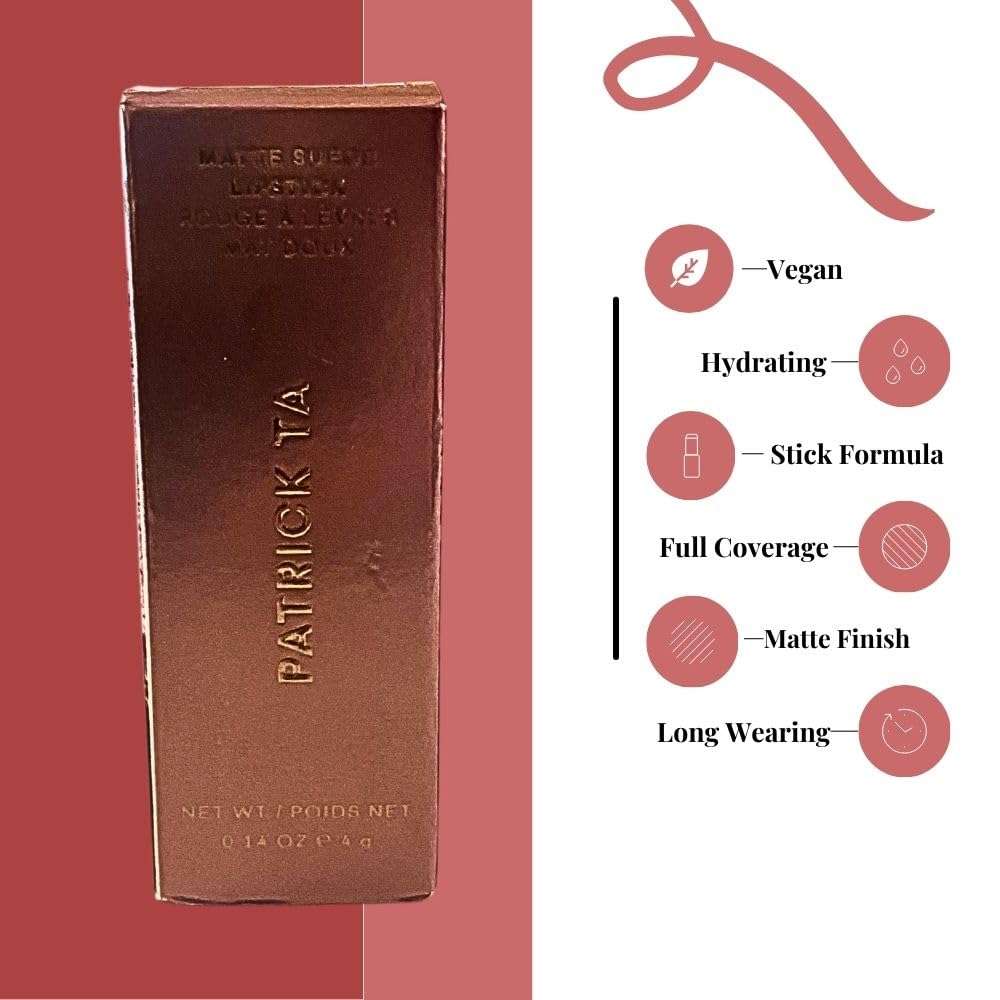 PATRICK TA Major Headlines Matte Suede Lipstick Flushed 4