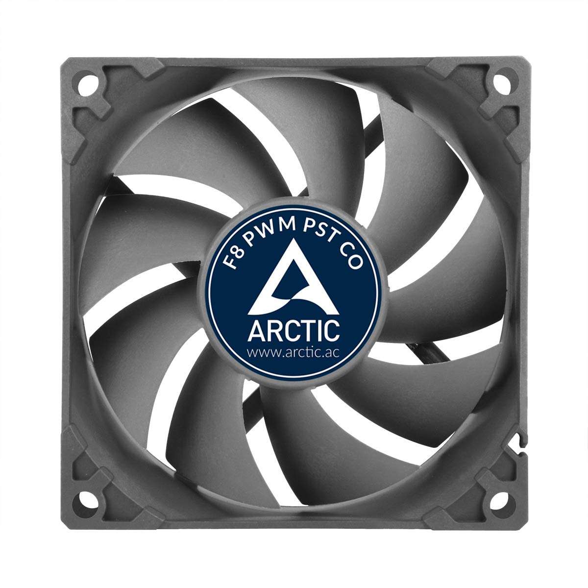 ARCTIC F8 PWM PST- 80 mm PWM PST Case Fan with PWM Sharing Technology (PST), Very quiet motor, Computer, Fan Speed: 300-2000 RPM - Black/White 2