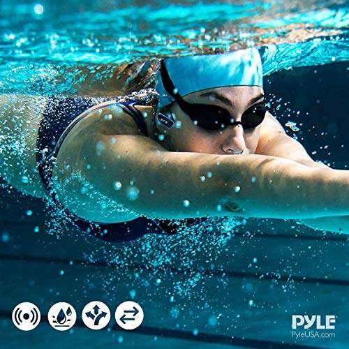 PYLE MP3 PLAYER, WATERPROOF, SPORTS, 8GB Memory, IPX8 Rating, USB Connection, Rechargeable Battery, Includes Earbuds, Perfect for Swimming, Running, Gym, Ergonomic Design, Sweatproof, Dustproof 5
