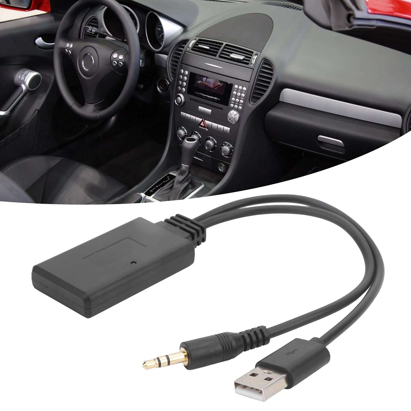 Car Bluetooth Aux Adapter Bluetooth Wireless AUX Adapter Car for Audio Stereo Module 5.0 Receiver Music Player for Audio Adapter Connector 3.5mm AUX+5V/12V USB Port 5