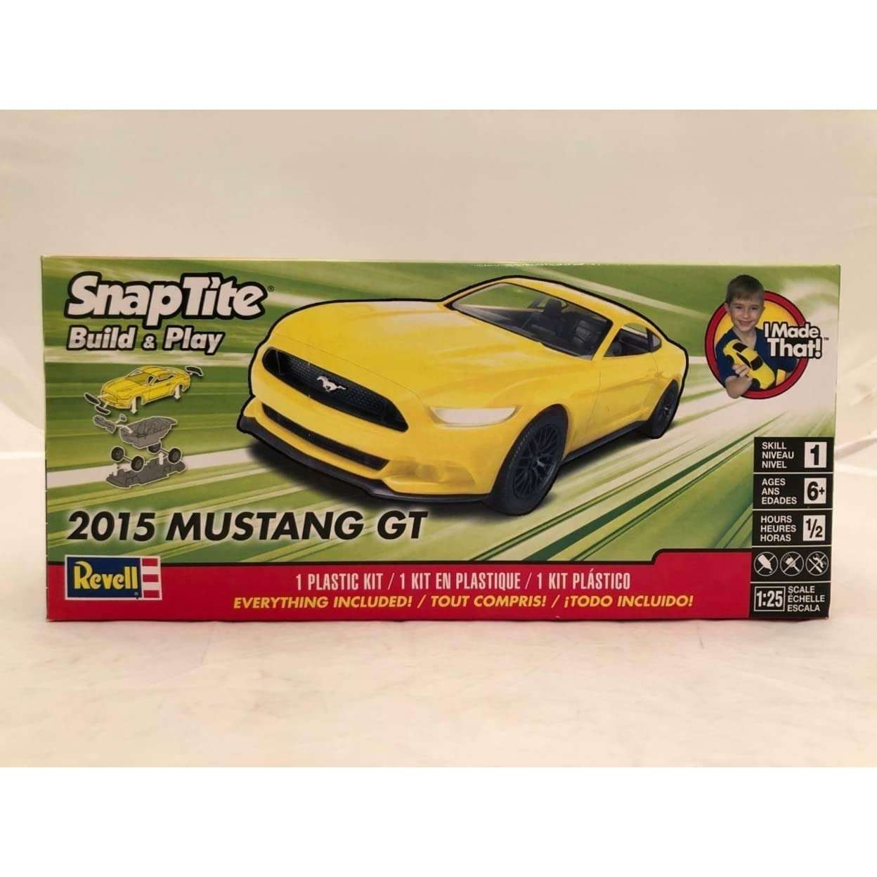 Revell Inc. 851697 1/25 2015 Mustang GT Yellow, 851697 1