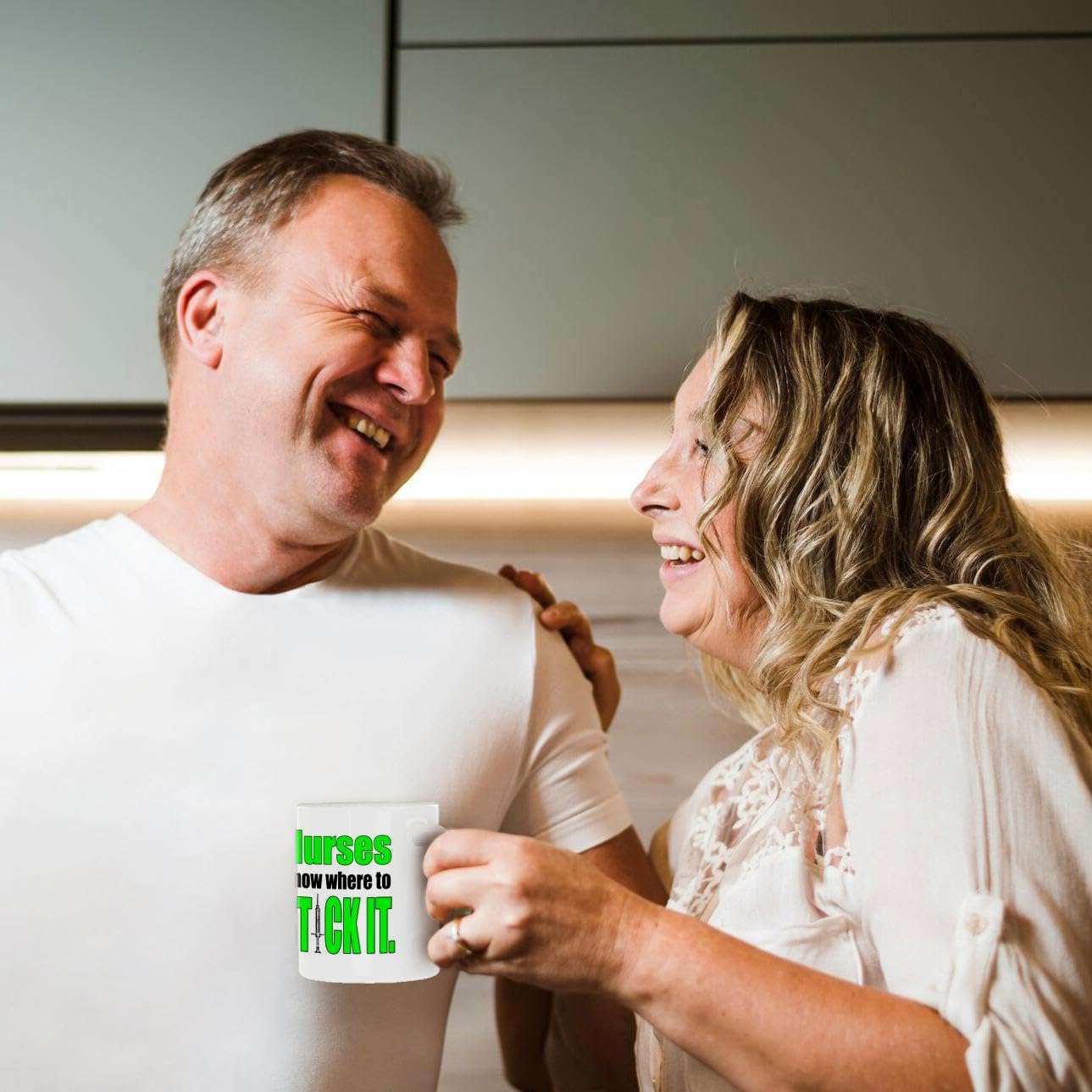 3dRose Nurses know where to stick it, Lime Green 11oz Mug 4