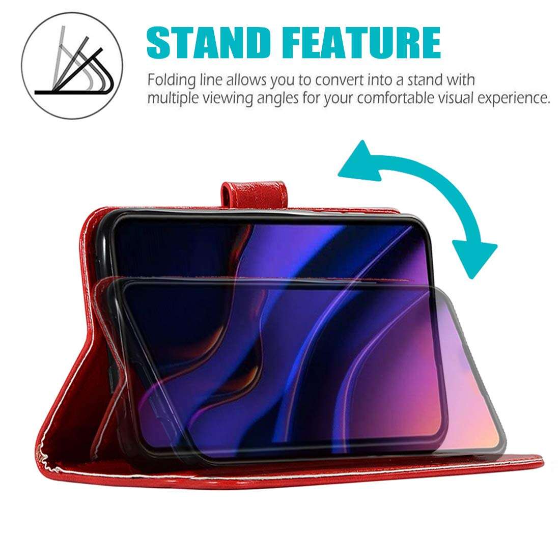 Zoeirc Case for Galaxy Note 10 Lite (2020) Case, for Samsung A81 Wallet Case, PU Leather Wallet Flip Protective Phone Case Cover with Card Slots for Samsung Galaxy note10 Lite (red) 5