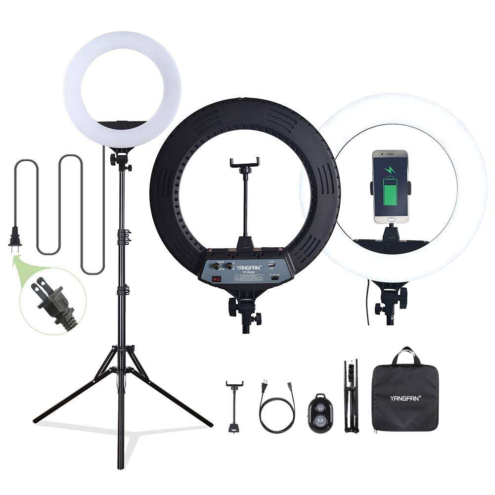 YANGFAN Ring Light Kit:18"/45cm 6500K Dimmable LED Ring Light with Tripod Stand (18" Standard Ring Light Kit) 1