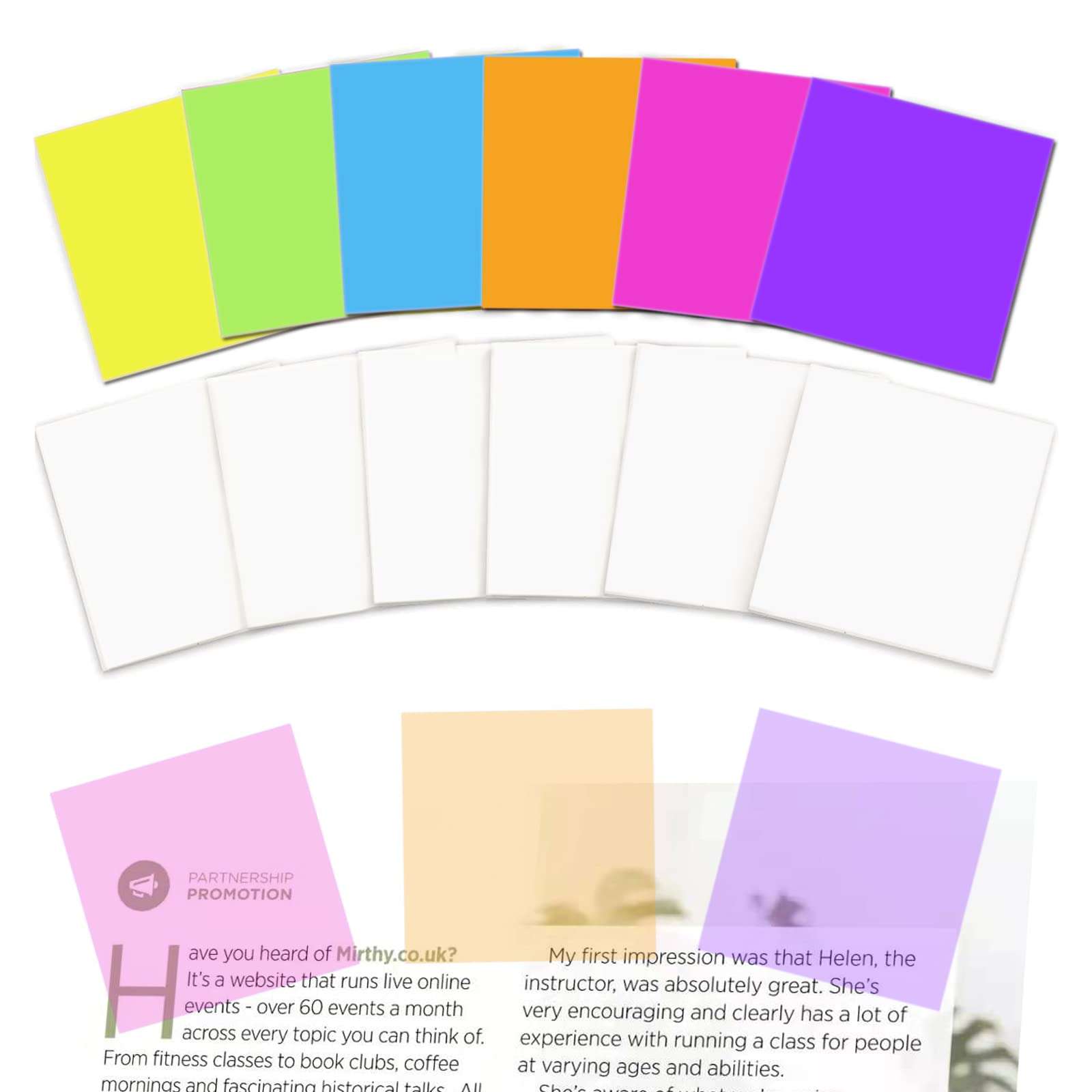 Self-Stick Note Pads (Rainbow) 1