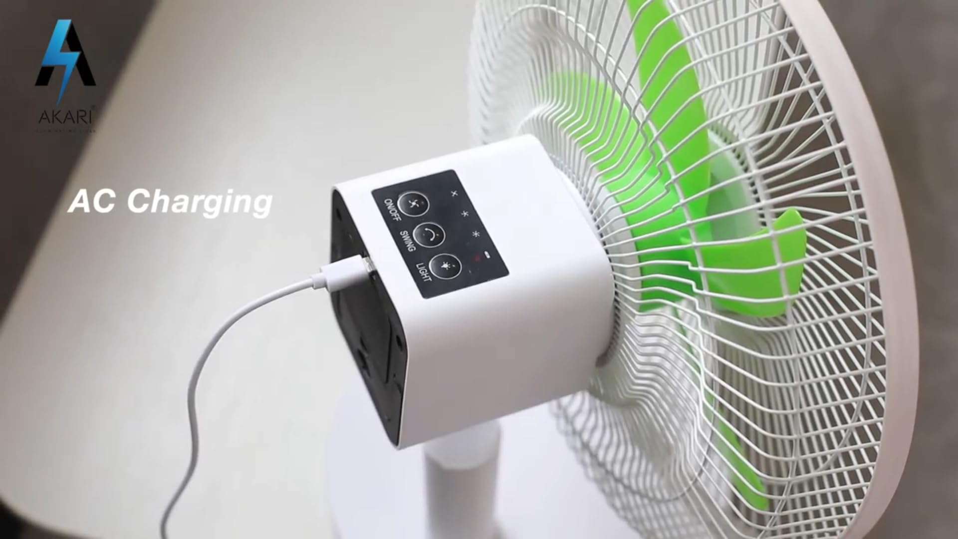 Akari Ak- 8110 Table Fan, CEILING Fan, 2 in 1 with AC/DC Multifucnctional Facility fan and Emergency LED Light, Oscilating Fan, Powerful Table fan,(Any Color will be sent) 6