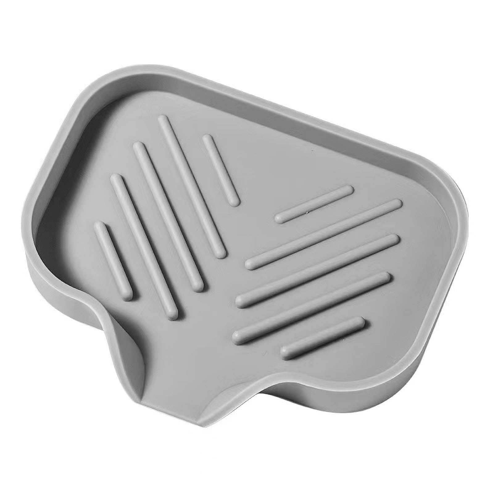 duwiikab Soap Dishes,Soap Draining Tray Dish, Soap Dish Sink Silicone Tray with Drain Spout Reusable Easy to Clean Countertop Sink Scrubber Brush Soap Storage Rack Kitchen Organizer S