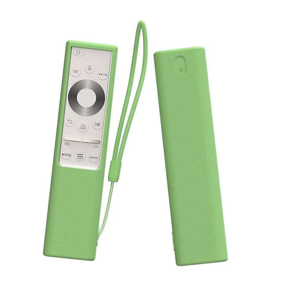 Oboe Silicone Protective Case for Samsung BN59-01311 Smart TV Remote Shockproof Anti-Slip Battery Cover for Samsung QLED TV Smartone Remote Anti-Lost with Remote Loop (Glow in Dark Green) 3