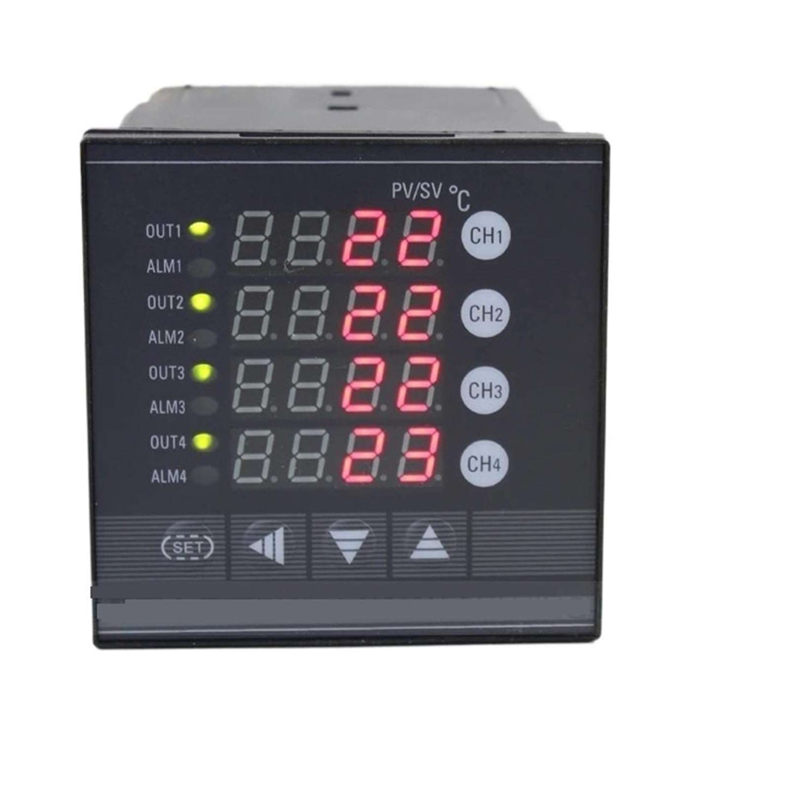 LVSEDTAL Multifuncion 4 Ways Temperature Controller Measure Multi Points 4 Channels Digital Thermostat can Connect with 4 sensors(Relay with 4 a) 1