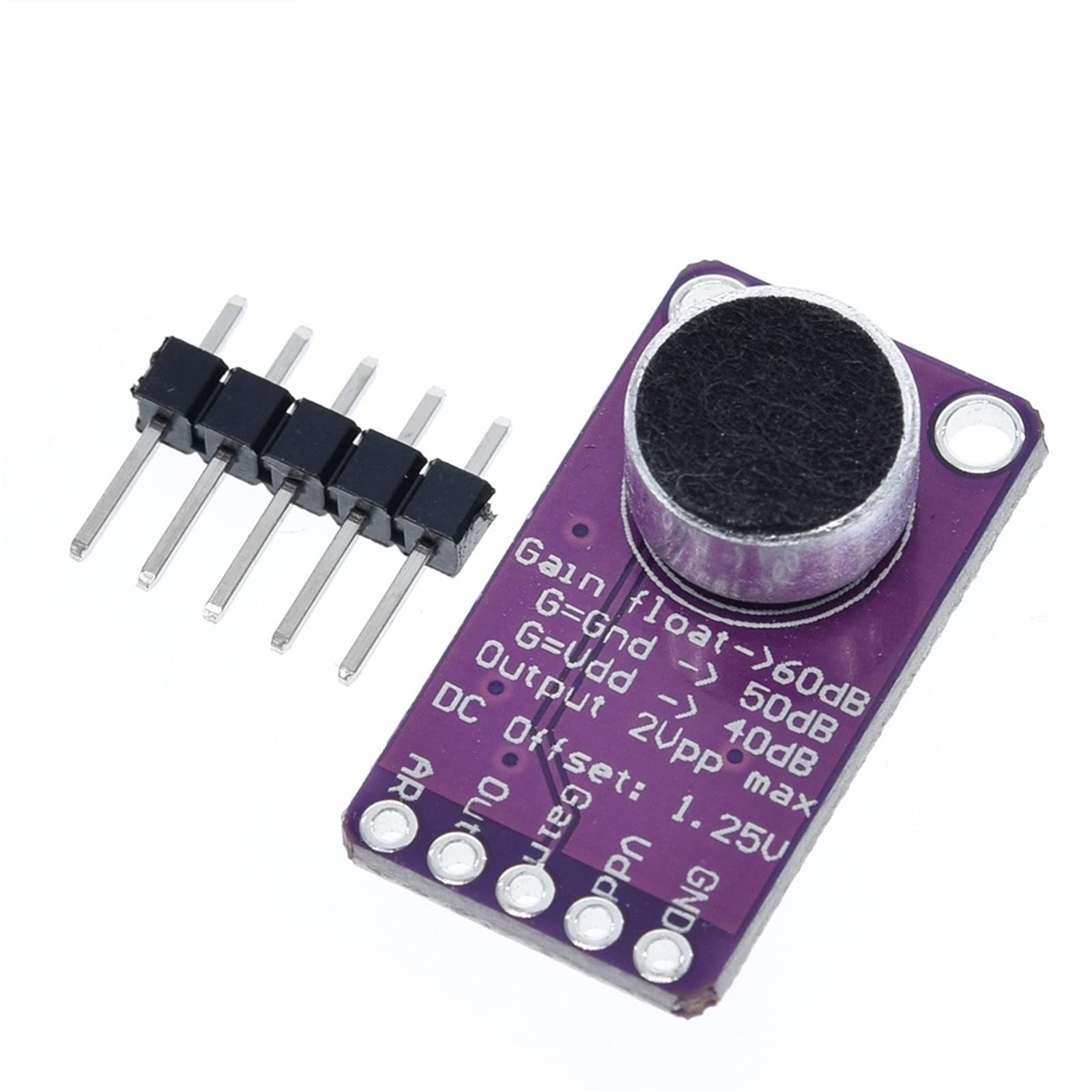 HIFASI Selling Sound Sensor Module Sound Control Sensor MAX4466 MAX9814switch Detection Whistle Switch Microphone Amplifier 1Pcs (Color : Max9814)