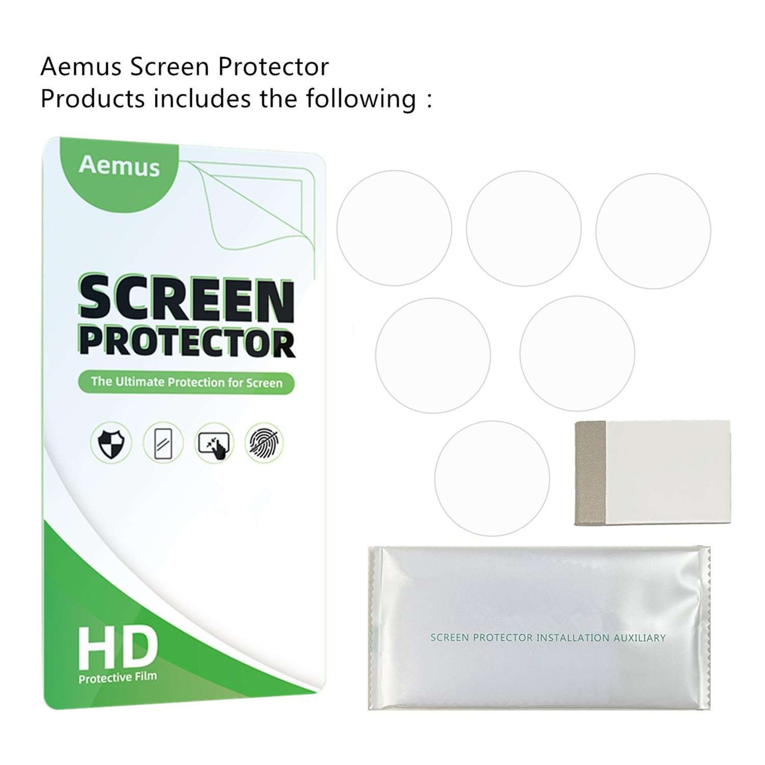 Aemus Screen Protector Compatible for VKAROOD Smart Watch 1.43" (6 Pack) KC88 Smart Watch Full Coverage Clear TPU Soft Film 4